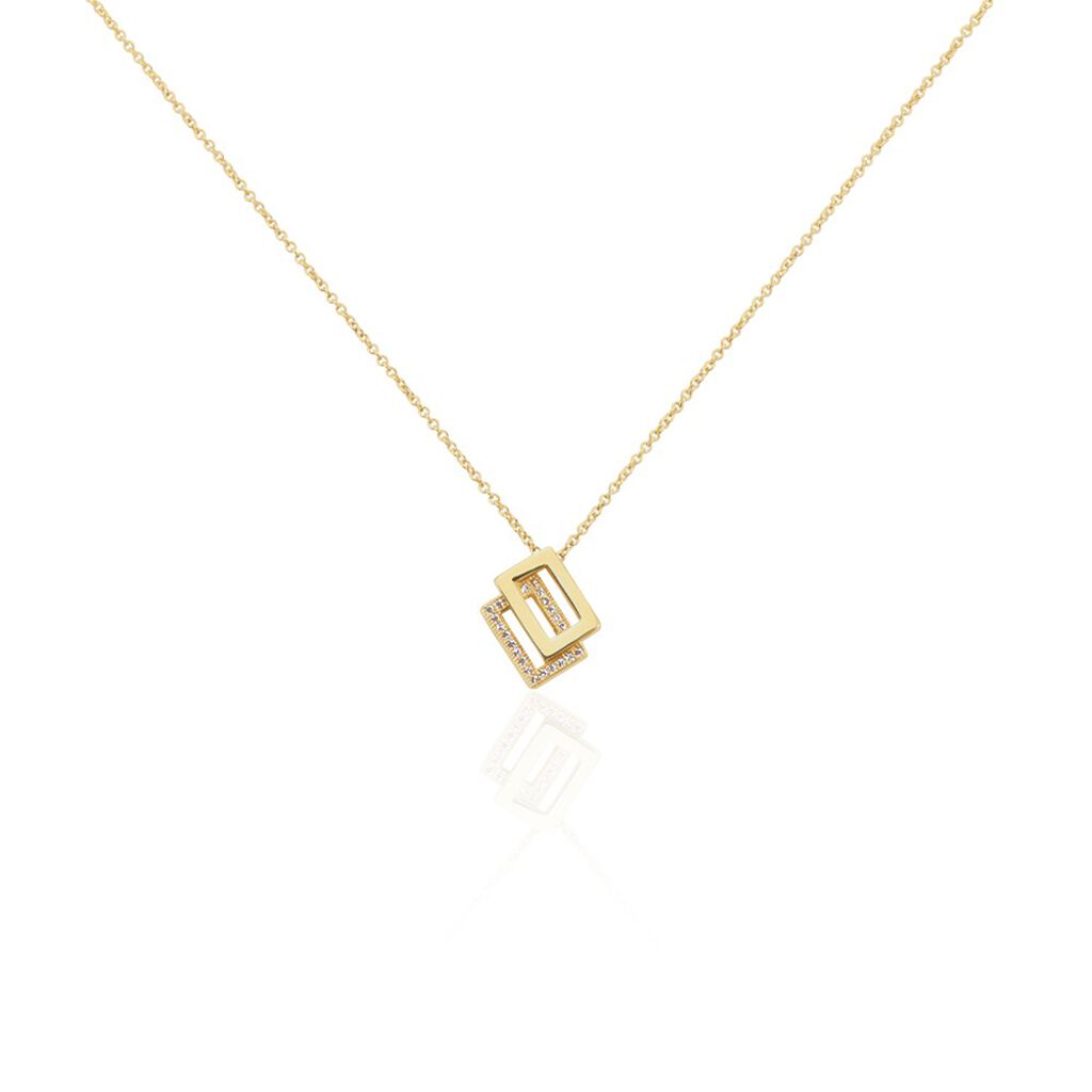 Damen Collier Vergoldet Zirkonia Glogina 44cm - Halsketten Damen | OROVIVO