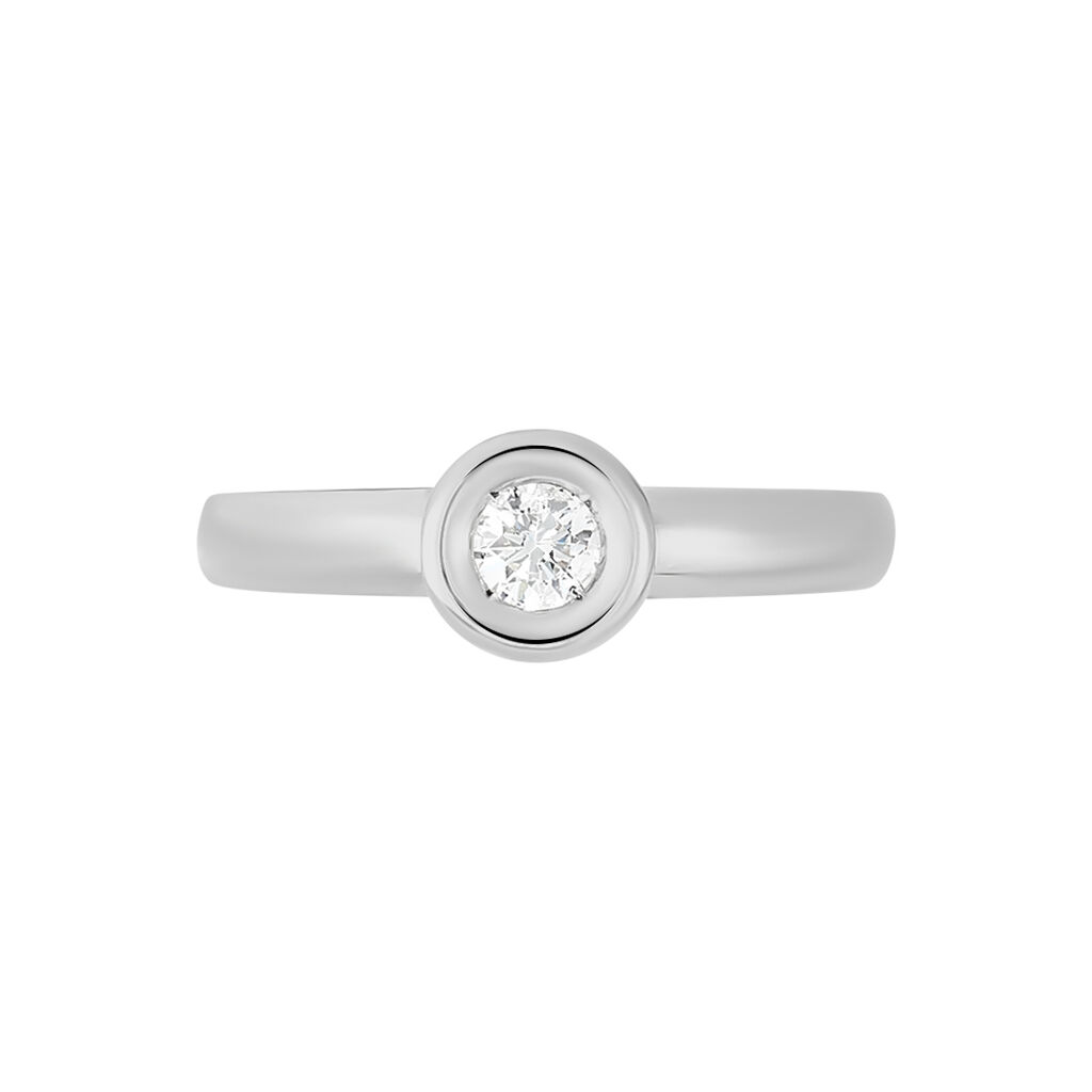 Solitärring Weißgold 585 Diamant 0,2ct - Ringe mit Edelsteinen Damen | OROVIVO