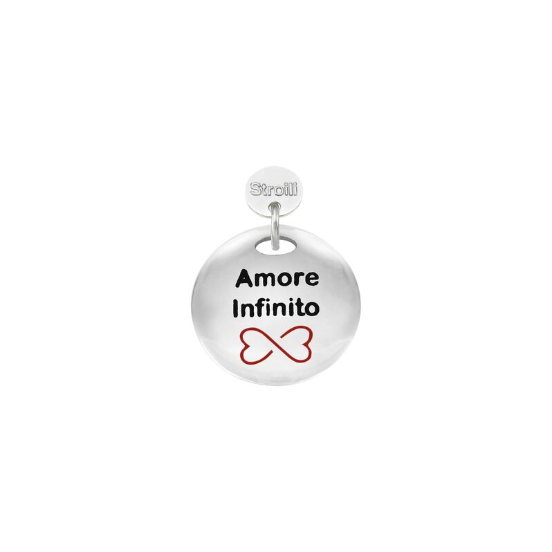 Charm in argento rodiato e glitter - Spannringe Damen | OROVIVO