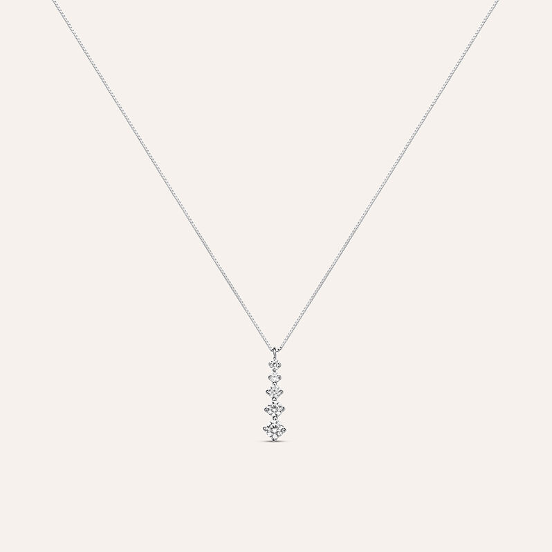 Collana Claire Oro Bianco Cubic Zirconia - Spannringe Damen | OROVIVO
