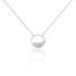 BECCA 02 Damen Collier Silber 925 Zirkonia Wei&szlig; Kreis