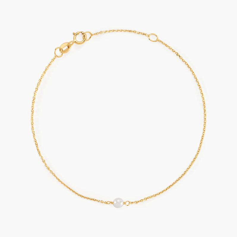 Bracelet Or Jaune Gentiane Perle - Spannringe Damen | OROVIVO
