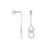 Damen Ohrringe Lang Silber 925 Zirkonia Weiß Tropfen