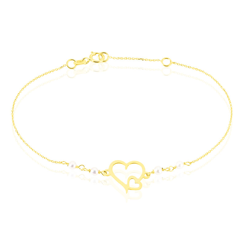 Bracciale Gabrielle Oro Giallo Perla D'Acqua Dolce - Spannringe Damen | OROVIVO