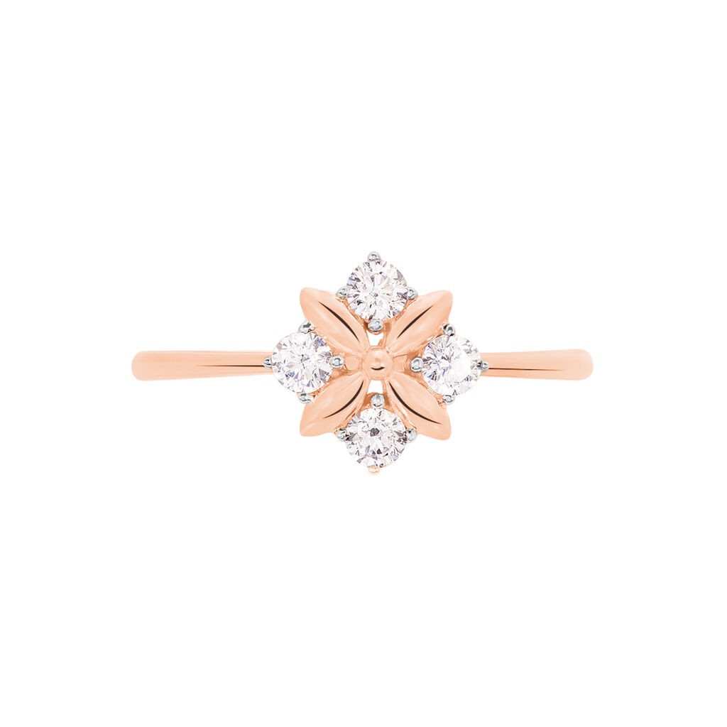Bague Or Rose Gladysse Et Oxyde - Spannringe Damen | OROVIVO