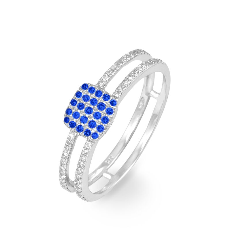Bague Aude Or Blanc Saphir Et Diamant - Spannringe Damen | OROVIVO