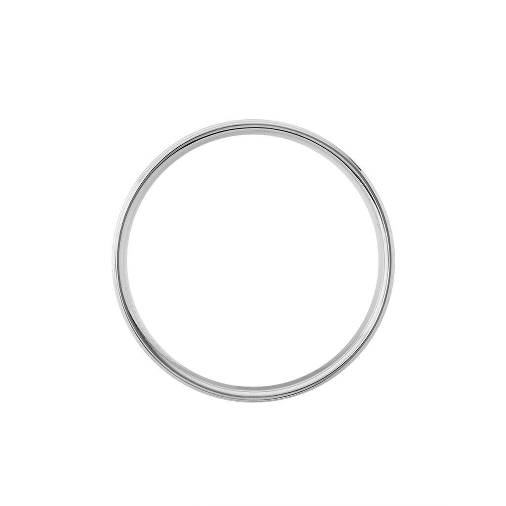 Alliance Basile Ruban Plat Or Blanc - Spannringe Unisex | OROVIVO