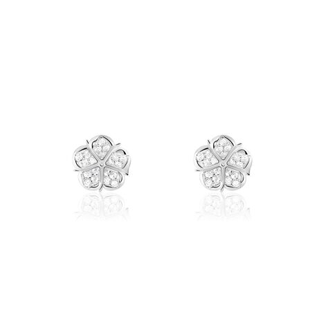 Damen Ohrstecker Silber 925 Zirkonia Blume - Ohrstecker Damen | OROVIVO