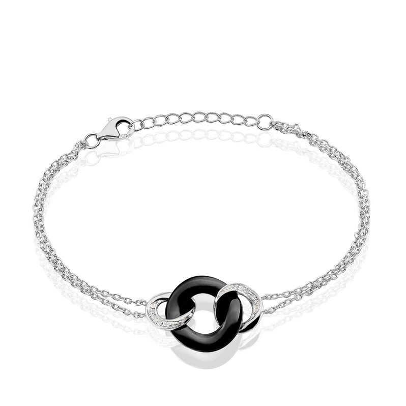 Bracelet Lou Argent  Et Ceramique - Spannringe Damen | OROVIVO
