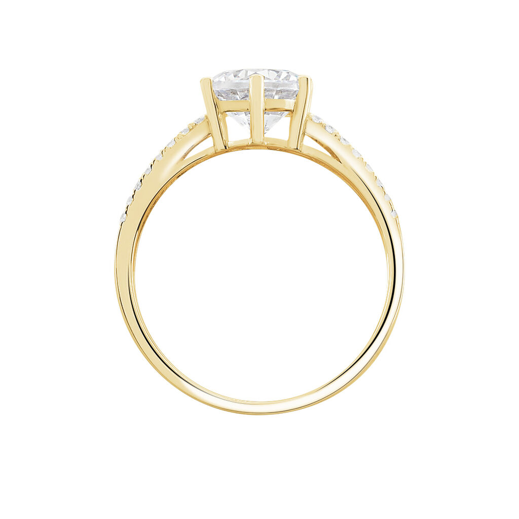 Solitaire Or Jaune Alexendra Oxyde Serti 6 Griffes - Spannringe Damen | OROVIVO