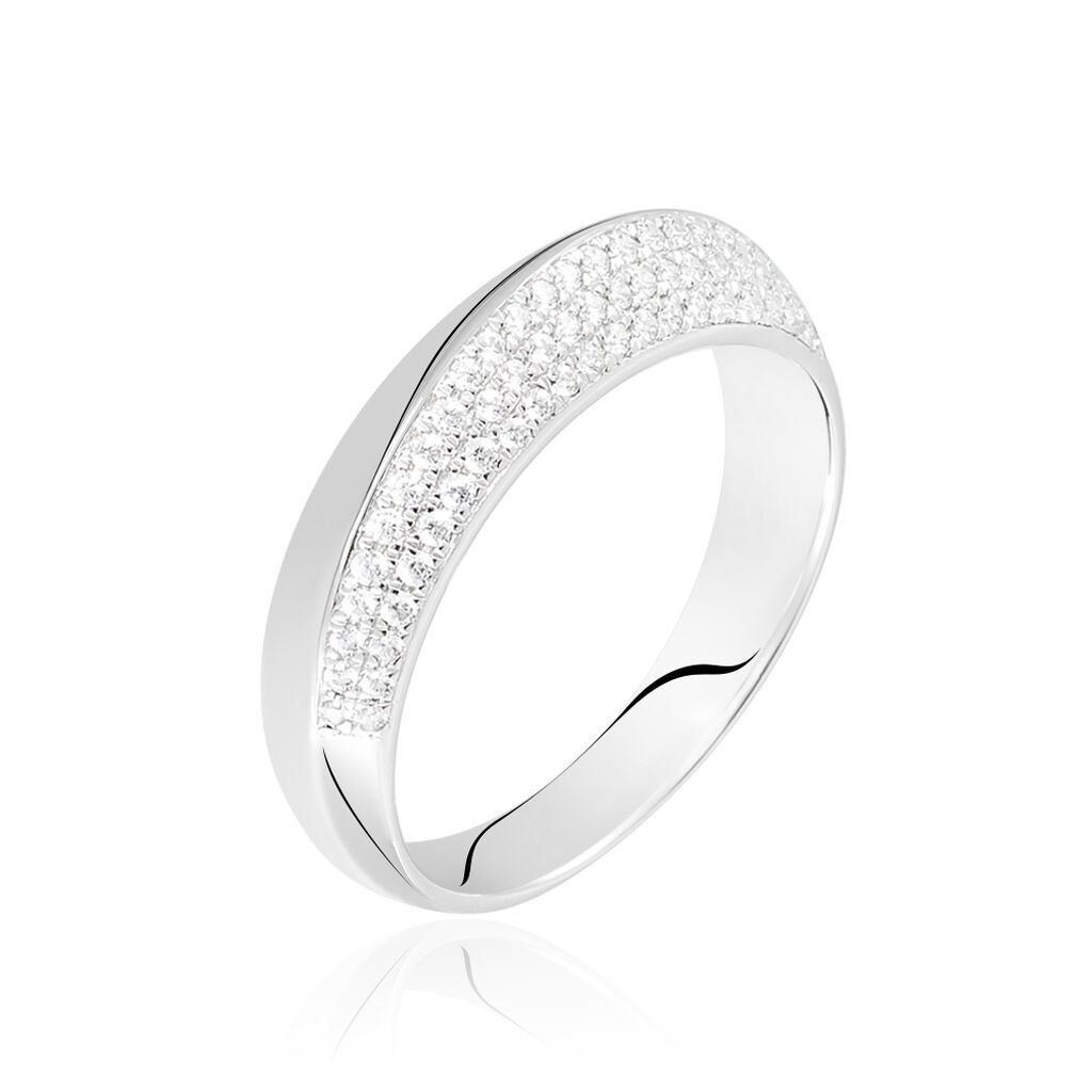 🦚 Damen Ring Weißgold 375 Zirkonia Elie , Ring mit Stein