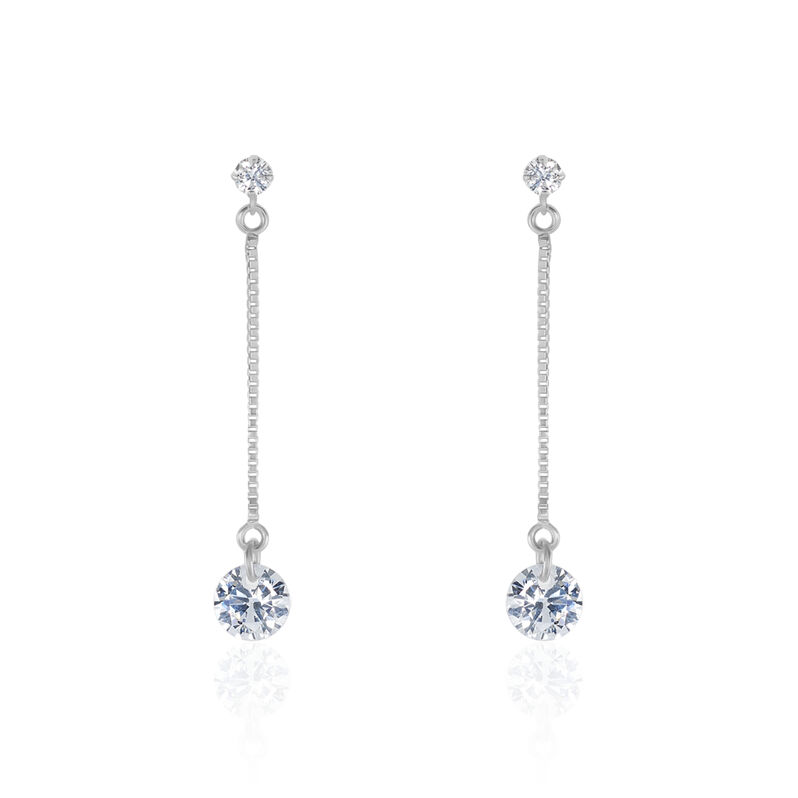 Boucles D'oreilles Or Weiss Pendante - Spannringe Damen | OROVIVO