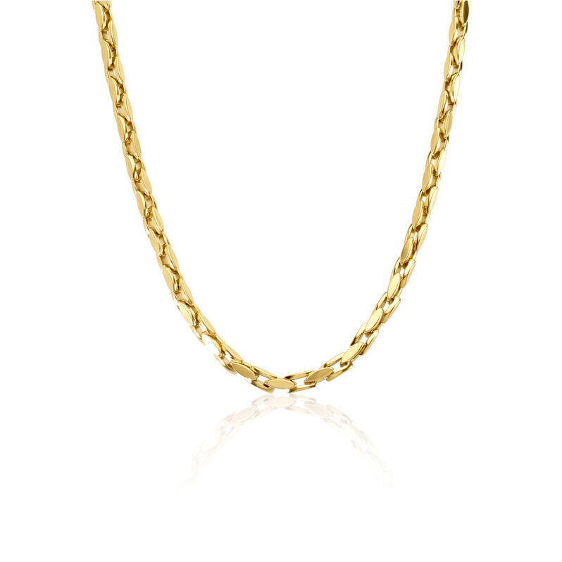 HEINRICH Herren Kette Edelstahl vergoldet B 3,8 mm - Halsketten Herren | OROVIVO