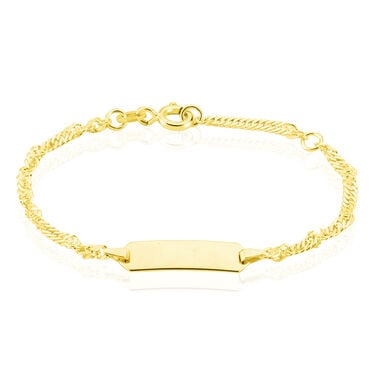 SINGAPUR ID Kinder ID Armband Gold 375 (9 Karat) Rechteckig SINGAPUR ID Kinder ID Armband Gold 375 (9 Karat) Rechteckig