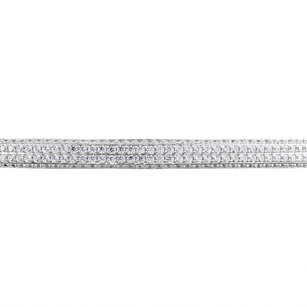 Damen Armreif / Armspange Silber Silber 925 Zirkonia Pavina 55,00mm  - Armreifen Damen | OROVIVO