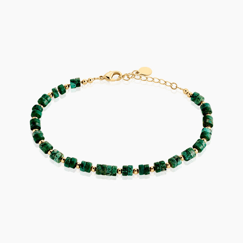 Bracelet Odalis Plaque Or Jaune Jaspe Africain - Spannringe Damen | OROVIVO