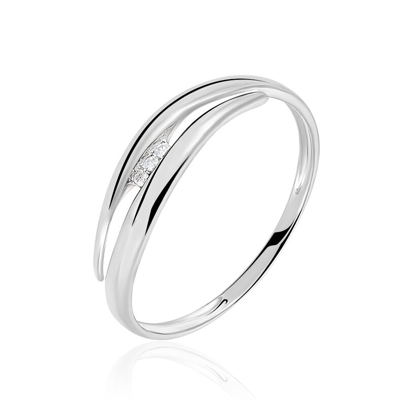 Bague Taklit Or Blanc Diamant - Spannringe Damen | OROVIVO