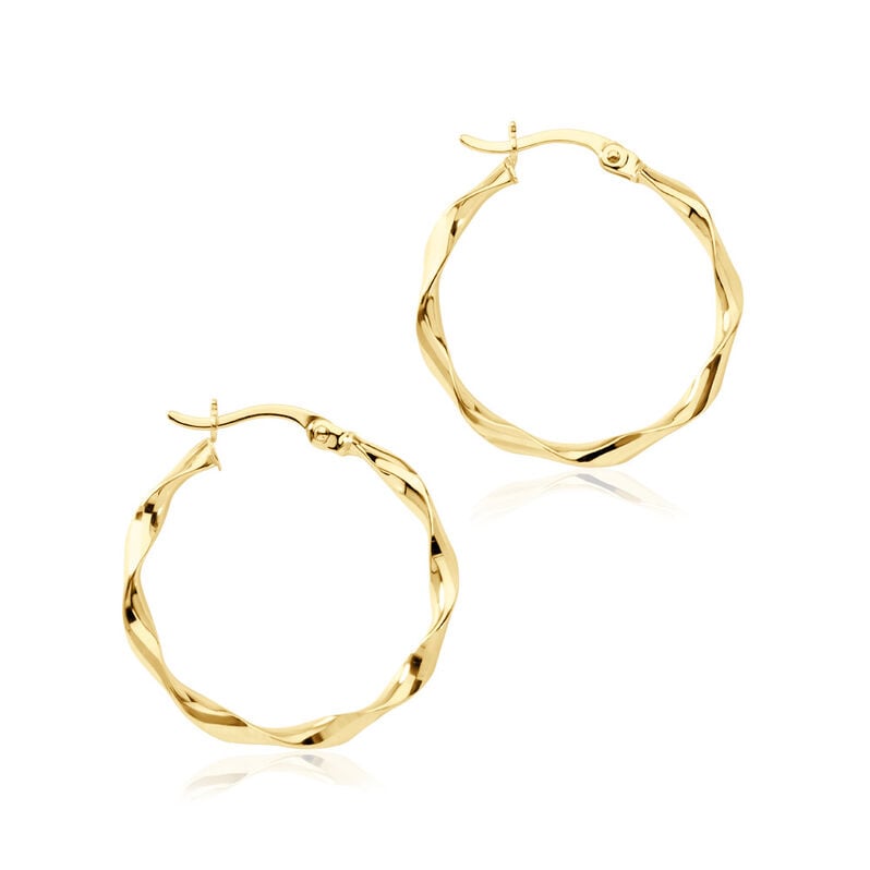 OVAL TWIST Damen Creolen Gold 375 (9 Karat) - Creolen Damen | OROVIVO