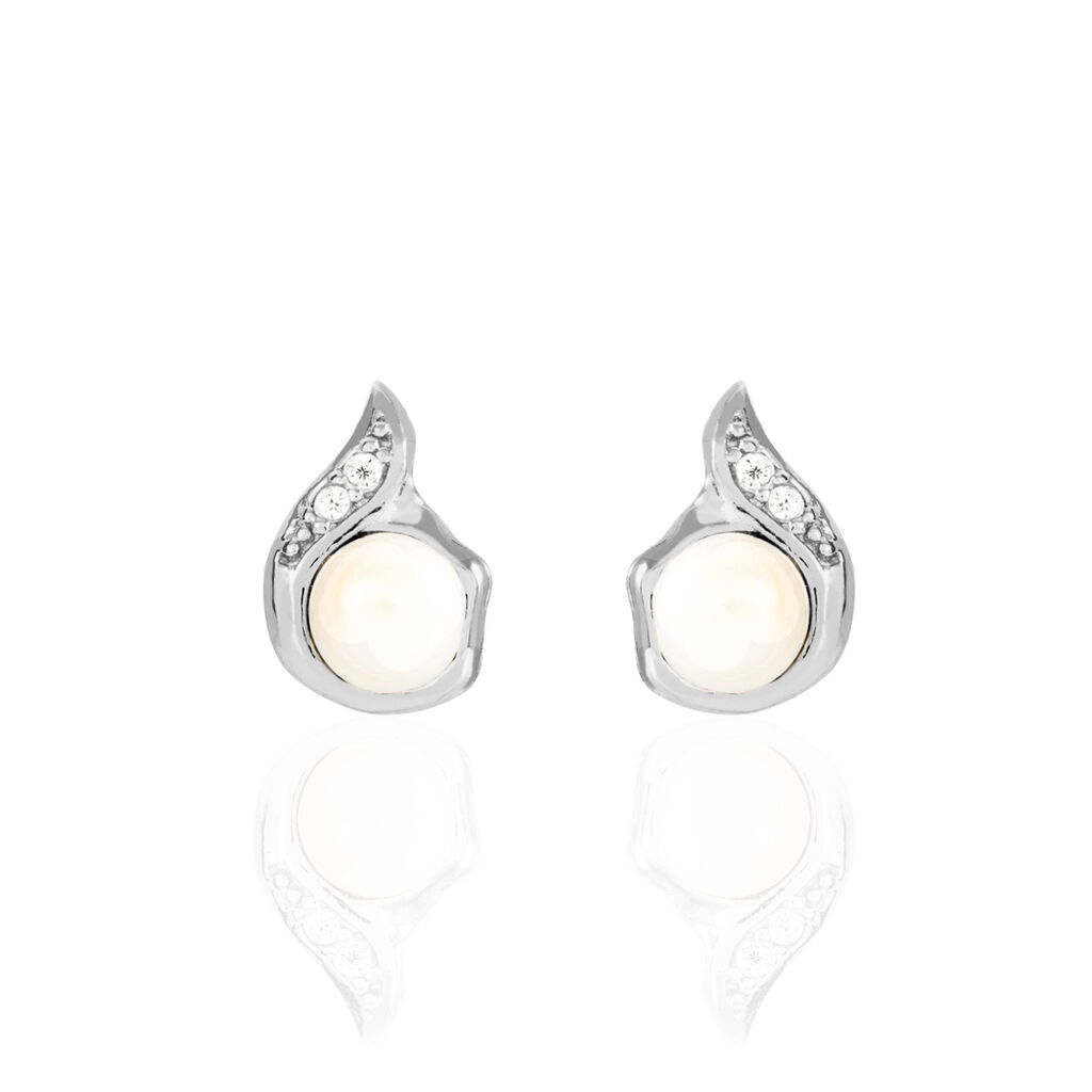 Damen Perlenohrringe Silber 925 Zuchtperlen - Ohrstecker Damen | OROVIVO