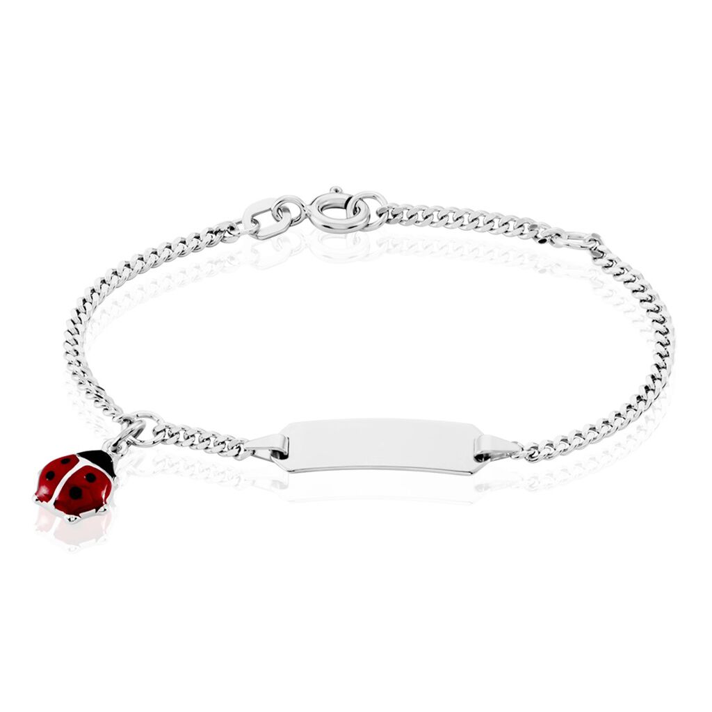 Thumbnail - PANZER S ID Kinder ID Armband Silber 925 Marienkäfer B 2,1 mm, ID Armband ohne Stein