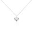 LINDAA Damen Collier Silber 925 Zirkonia Wei&szlig; 0,17 ct Herz