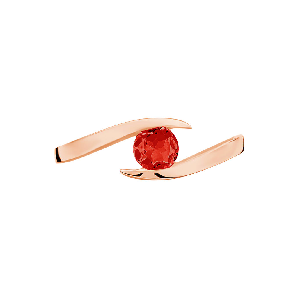 Bague Tiphaine Or Rose Rubis - Spannringe Damen | OROVIVO