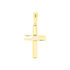 KREUZ 2 Unisex Anh&auml;nger Gold 375 (9 Karat) Diamant Wei&szlig; 0,02 ct Religi&ouml;ses Kreuz