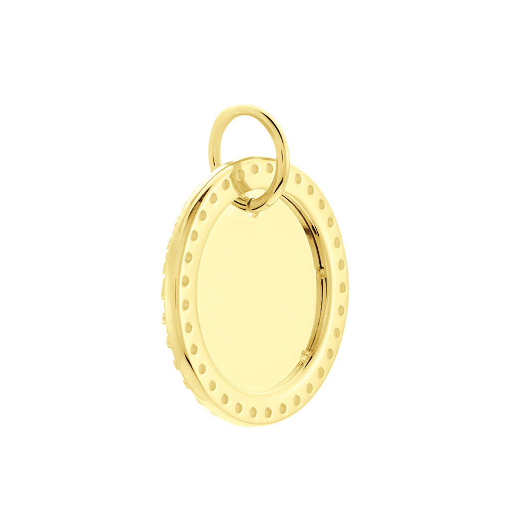 Anhänger Gold 375 gravierbar Zirkonia Kreis Cassy - Schmuckanhänger  | OROVIVO