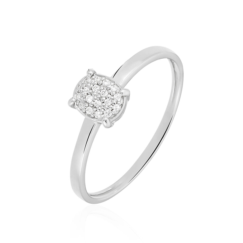Bague Or Weiss Norine Pastille Diamants - Spannringe Damen | OROVIVO