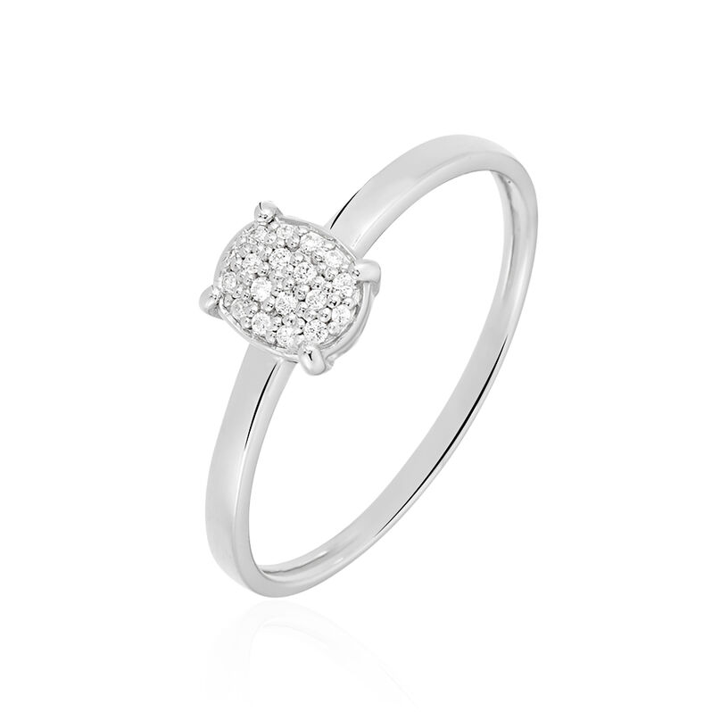 Bague Or Weiss Norine Pastille Diamants - Spannringe Damen | OROVIVO
