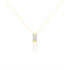 ETTA Damen Collier Gold 375 (9 Karat) Diamant Wei&szlig; 0,14 ct Barren