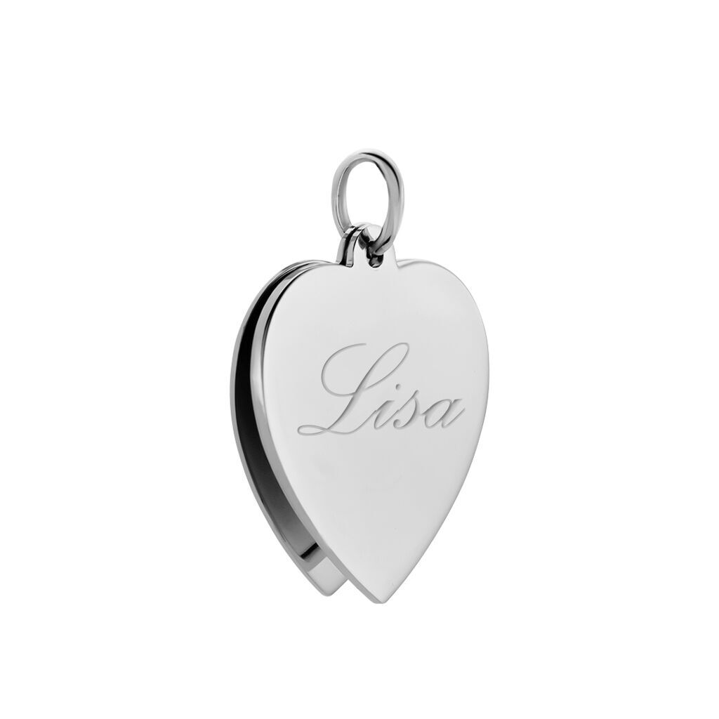 Anhänger Silber 925 Herz Medaillon Wyona - Anhänger mit Gravur Damen | OROVIVO