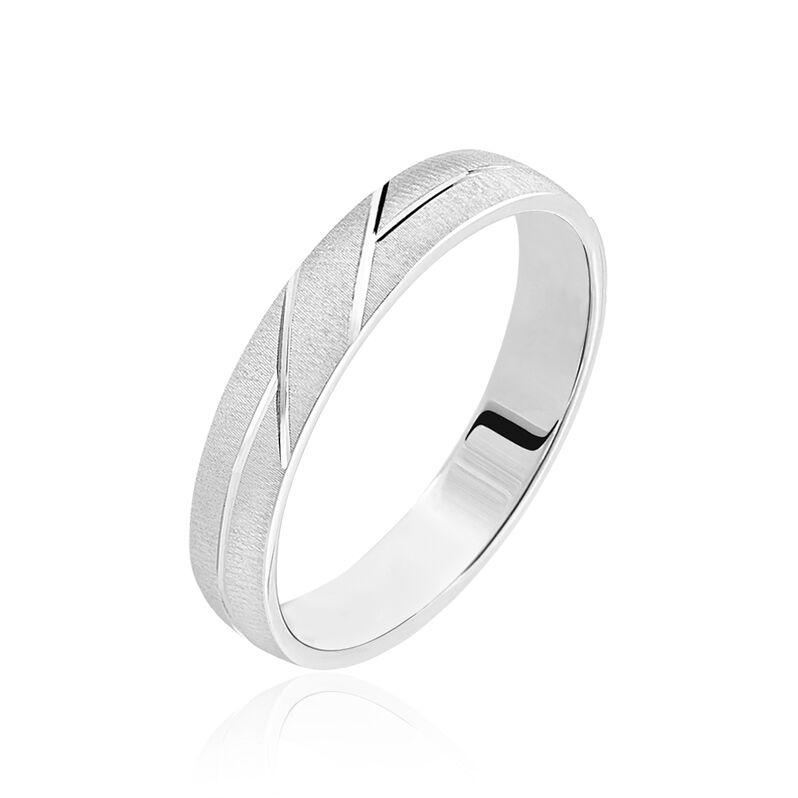Alliance Lauria Ruban Plat Argent Blanc - Spannringe Familie | OROVIVO