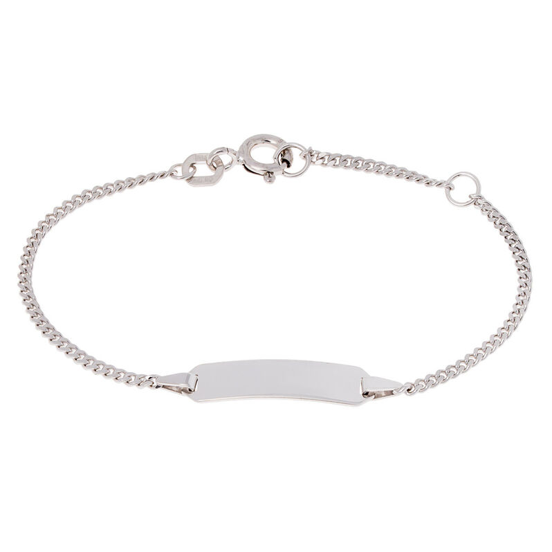 PANZER S ID Kinder ID Armband Silber 925 Rechteckig - Armb&auml;nder mit Gravur Kinder | OROVIVO