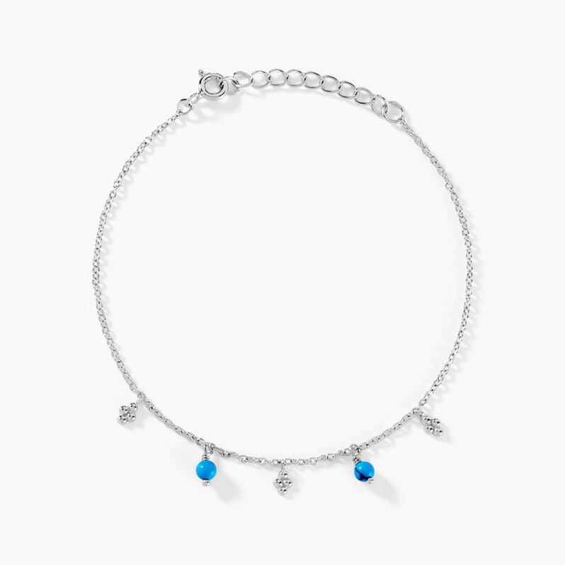 Bracelet Adiva Argent Weiss Turquoise - Spannringe Damen | OROVIVO