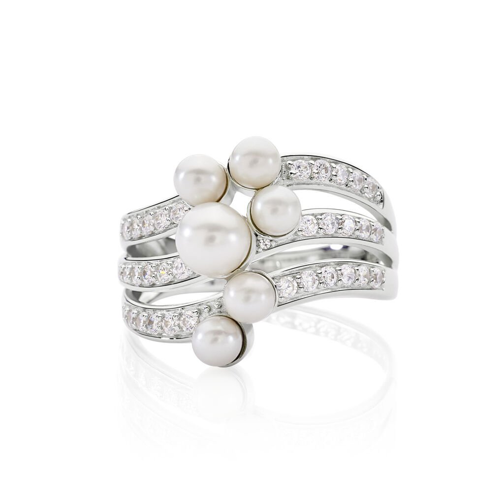 Damen Ring Silber 925 Rund Weiß Geometrisch Meraviglioso - Solitärringe Damen | OROVIVO