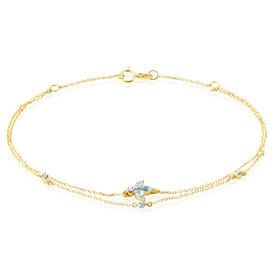 Damen Armband Gold 375 Topas Blume - Armbänder Damen | OROVIVO