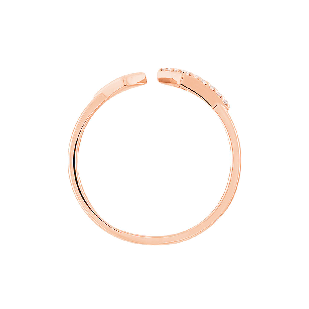 Damenring Silber 925 Rosé Vergoldet Zirkonia - Ringe mit Stein Damen | OROVIVO