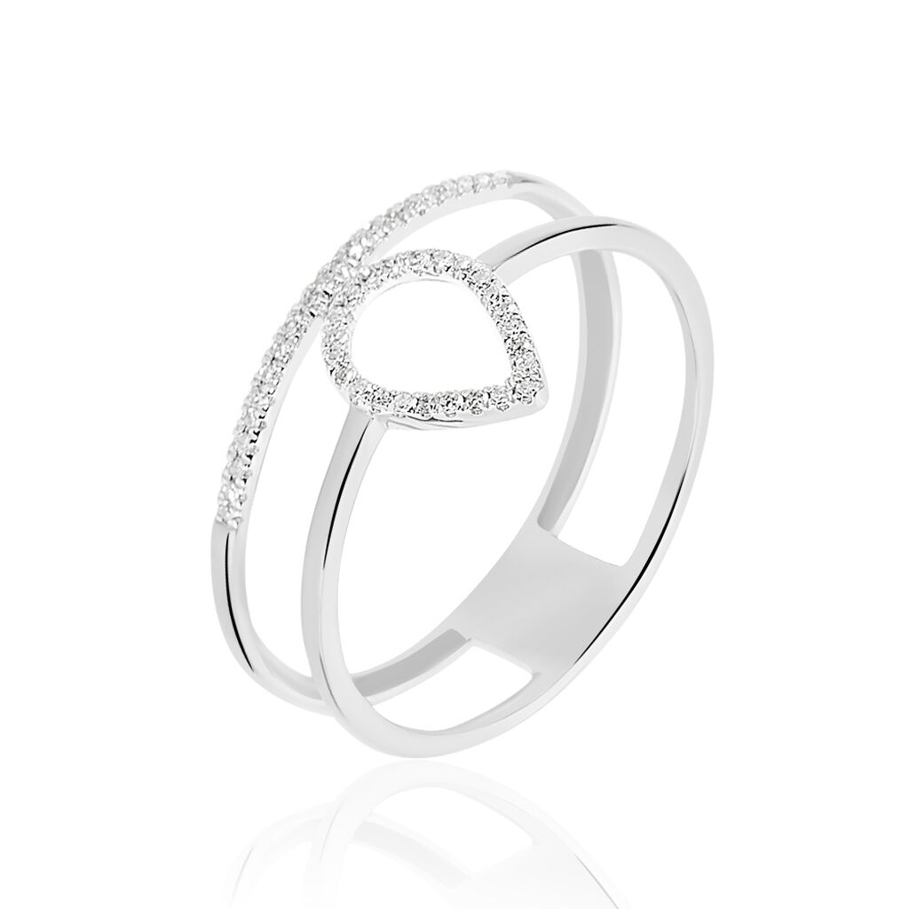 Bague Maude Or Blanc Diamant - Spannringe Damen | OROVIVO