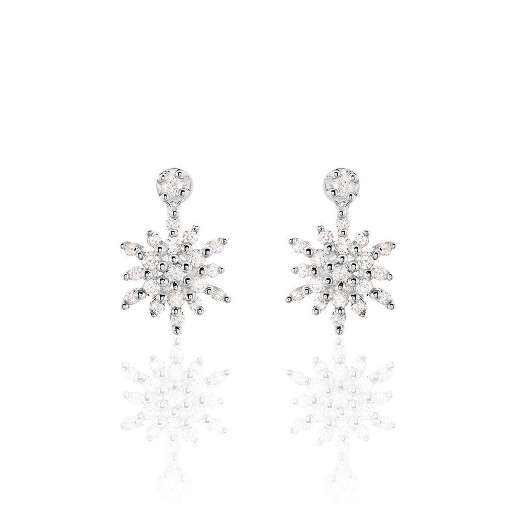 Boucles D'oreilles Or Weiss Anelya - Spannringe Damen | OROVIVO