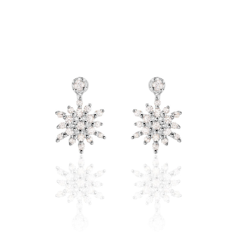 Boucles D'oreilles Or Weiss Anelya - Spannringe Damen | OROVIVO