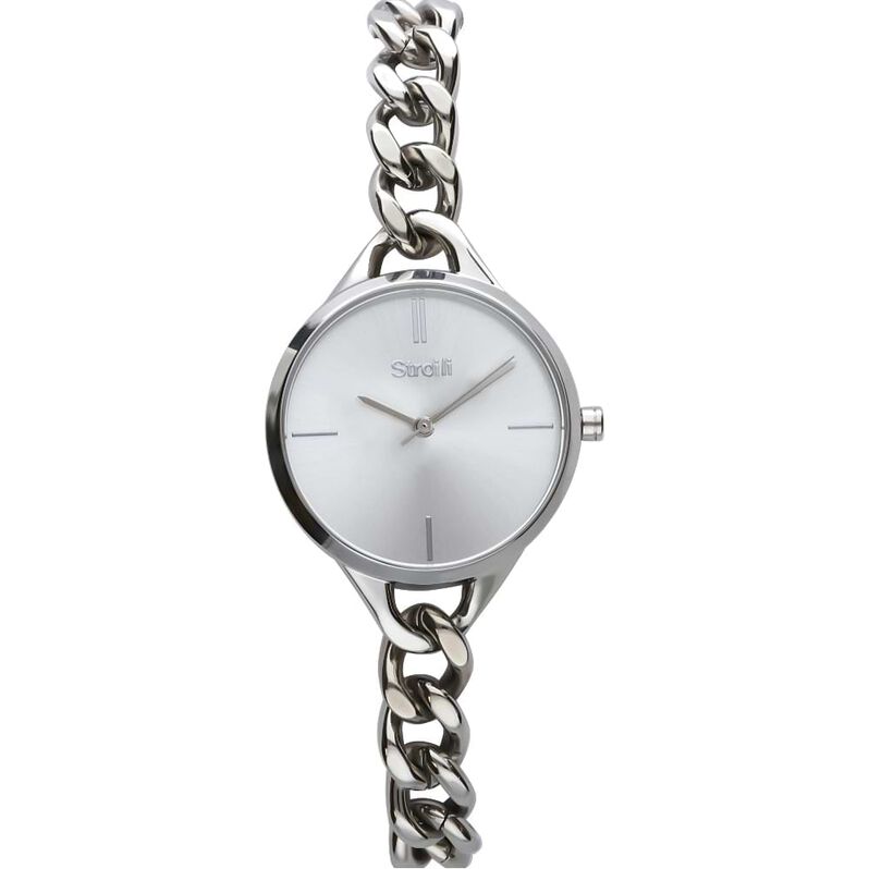 Dubai orologio in acciaio silver con quadrante silver - Spannringe Damen | OROVIVO