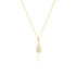 ELANI Damen Collier Silber vergoldet 925 Zirkonia Wei&szlig; 0,28 ct Tropfen