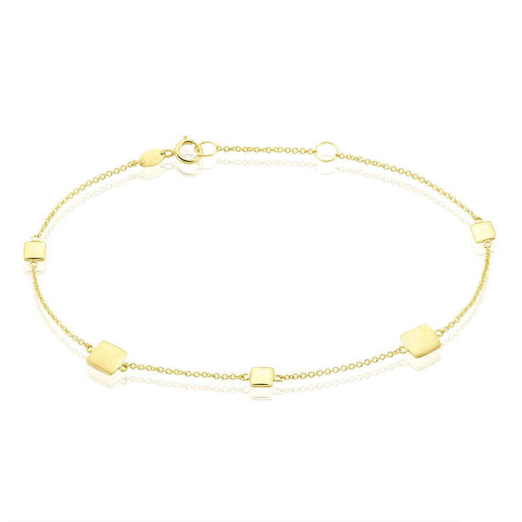 Damenarmband Gold 375 Plättchen, Armband ohne Stein