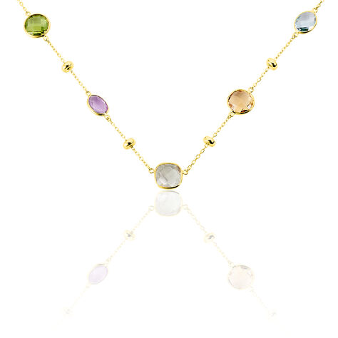 AGA Damen Collier Gold 375 (9 Karat) Amethyst Violett 10,23 ct - Halsketten  | OROVIVO