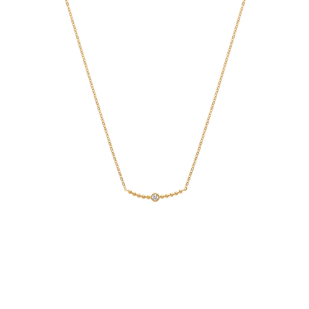GIULIANA Damen Collier Gold 375 (9 Karat) Diamant Wei&szlig; 0,03 ct