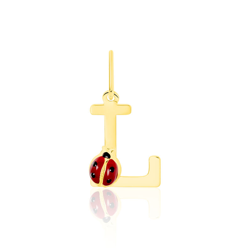 Pendentif Or Jaune Coccinelle Lettre L - Spannringe Kinder | OROVIVO