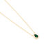 GENEVIEVE Damen Collier Vergoldet Zirkonia Grün Tropfen