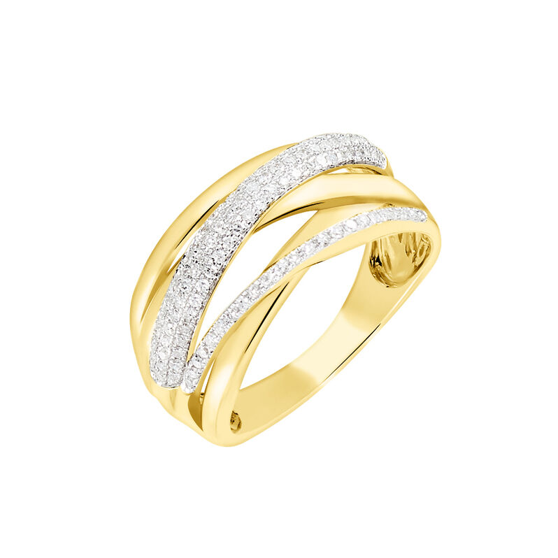 Anello Fascia Sophia Oro Giallo Diamante - Spannringe Damen | OROVIVO