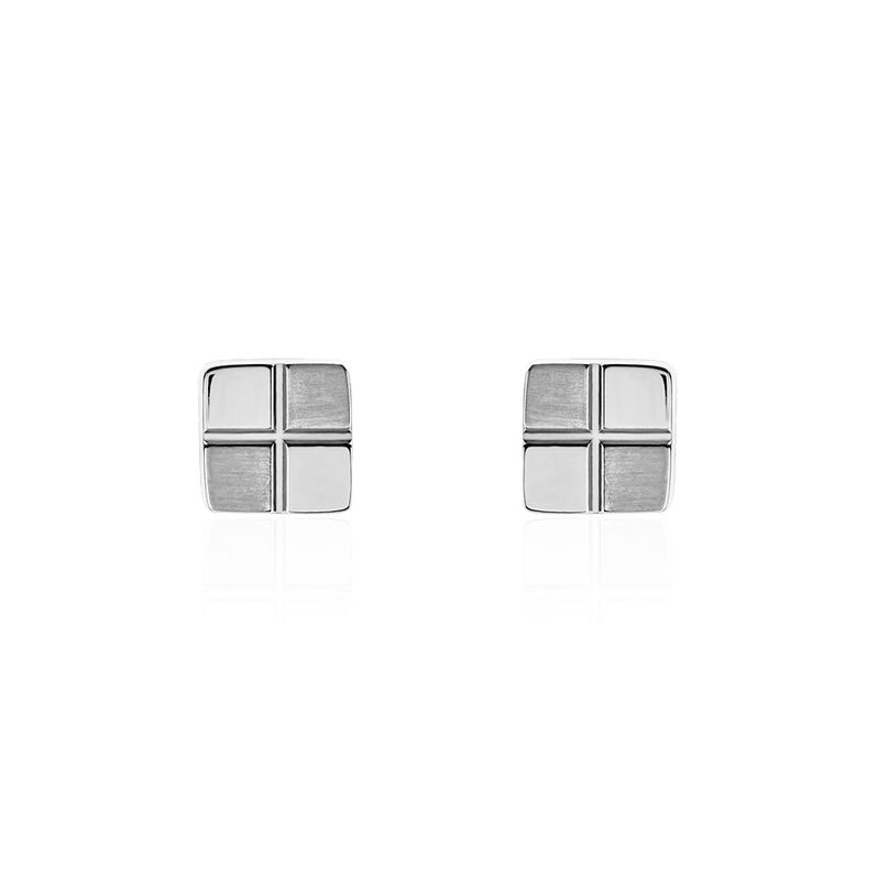 Damen Ohrstecker Titan Ohne Stein Viereck Gemma 4,00mm  - Ohrstecker Damen | OROVIVO